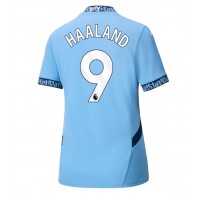 Camisa de time de futebol Manchester City Erling Haaland #9 Replicas 1º Equipamento Feminina 2024-25 Manga Curta